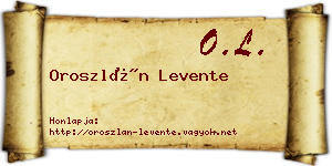 Oroszlán Levente névjegykártya